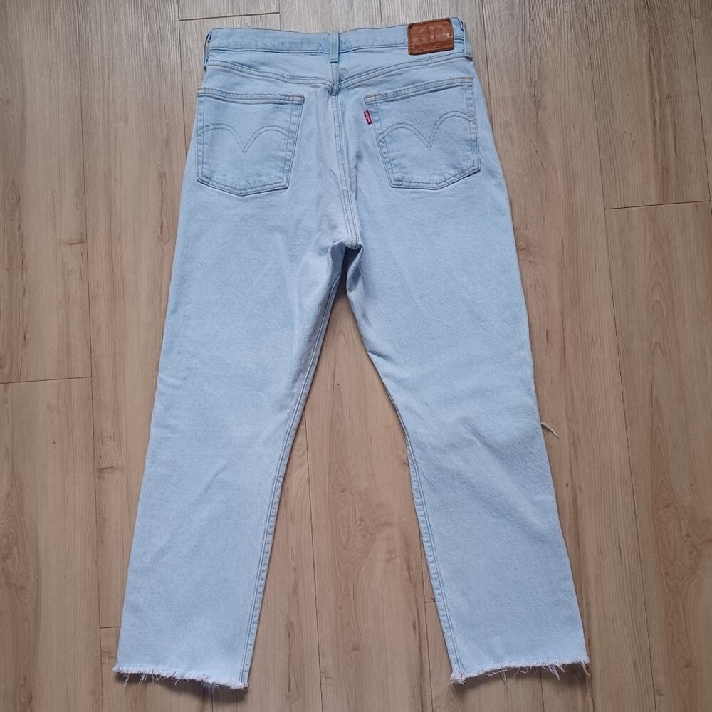 OOAK Custom Light Pink Tinted VTG Levi's 501 Destroyed Jeans 30 - Picture 10 of 16
